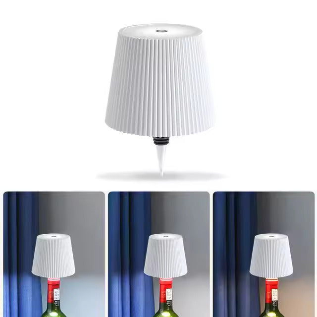 Lámpara de mesa LED con forma de botella