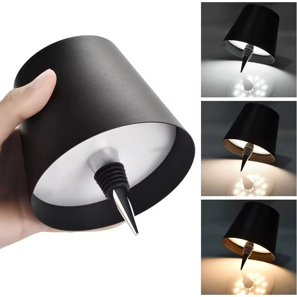 Lámpara de mesa LED con forma de botella