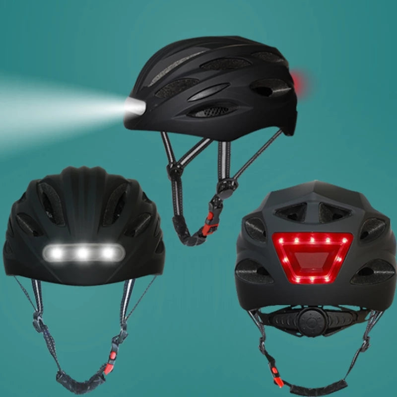 LEDランプ サイクリング 自転車ヘルメット LEDテールライト付き
