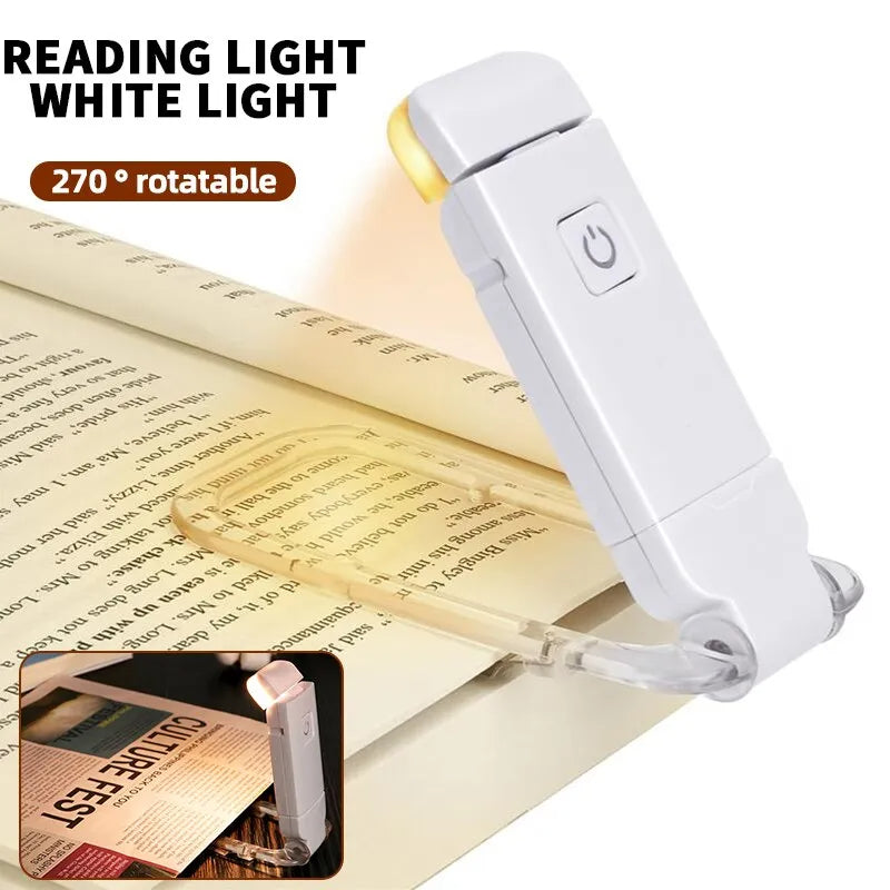 Mini luz de lectura con clip LED