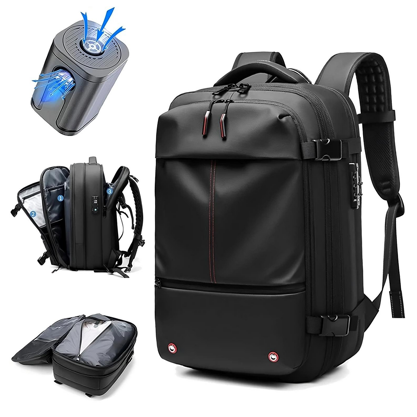Mochila de viaje al vacío