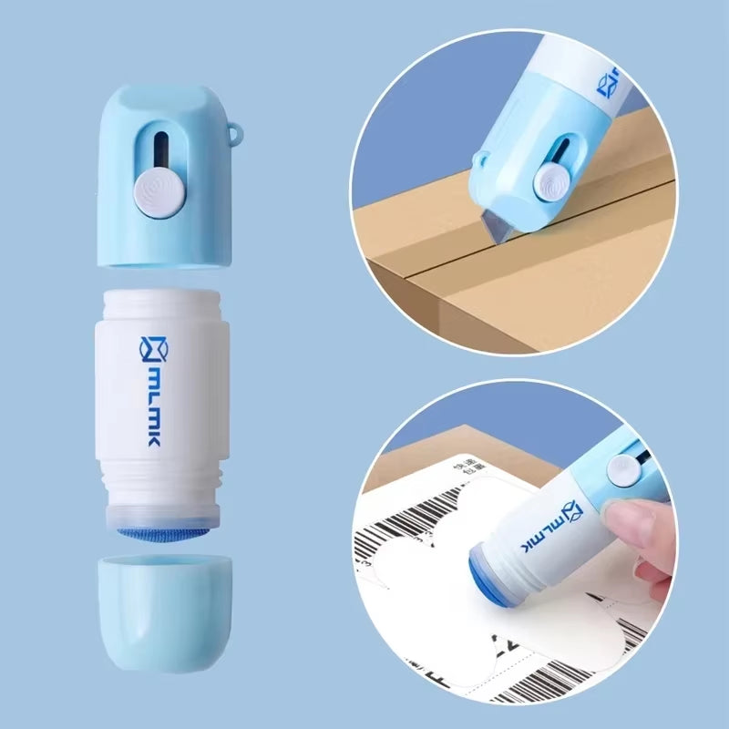 Thermal Paper Easer Mail Opener 2 in 1 Correction Fluid with Knife anti Peep Identity Information Privacy Protector Eraser