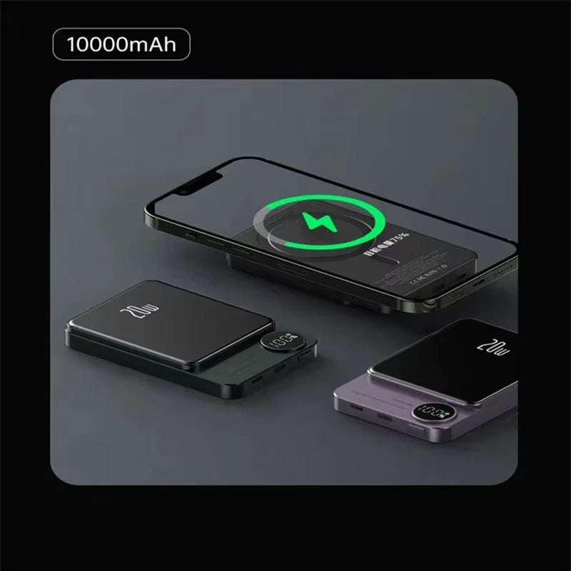 XIAOMI 30000Mah Alloy Magsafe Wireless Magnetic Power Bank Ultra Thin Fast Charging Portable Backup Battery for Iphone Samsung