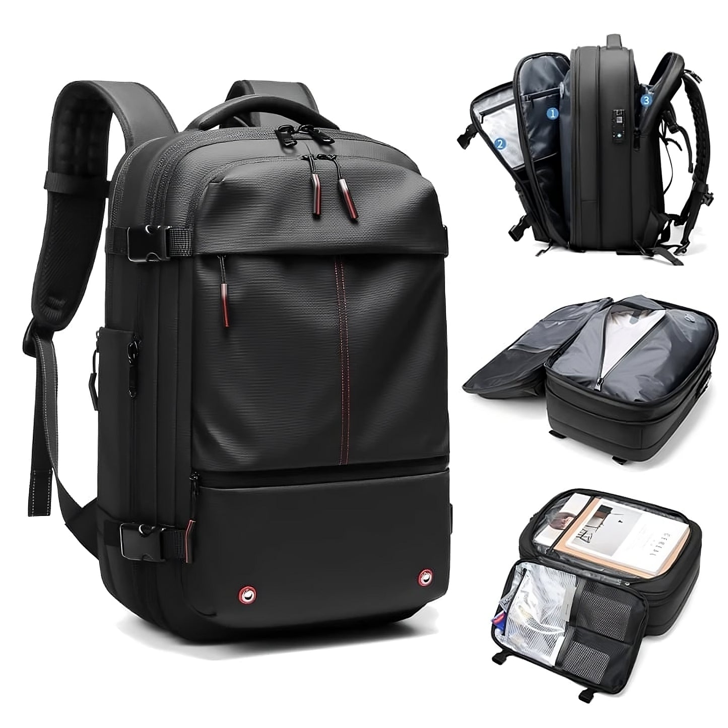 Mochila de viaje al vacío