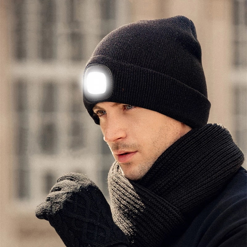 Gorro de lana LED