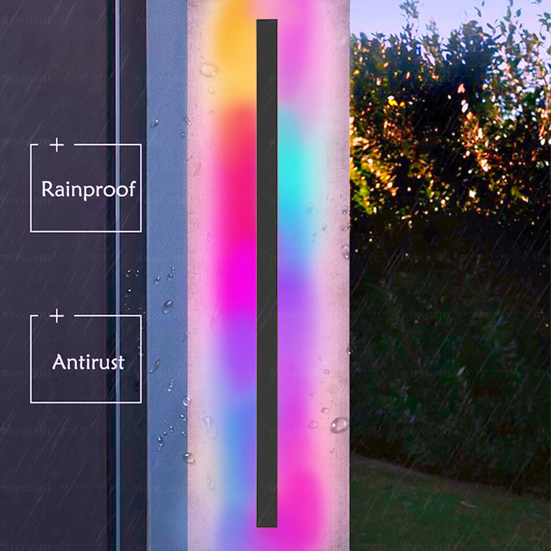 Aplique de pared RGB para exterior, impermeable, IP65, 30 cm, 10 W