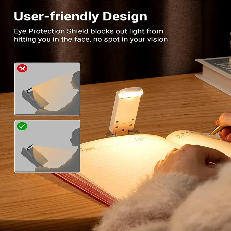 Mini luz de lectura con clip LED