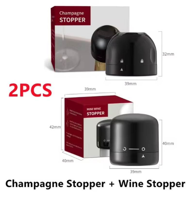 Vacuum Wine Bottle Cap Stopper Sealed Storage Vacuum Memory Wine Stopper Push Style Bar Tool Kitchen Red Wine Bottle Accessories