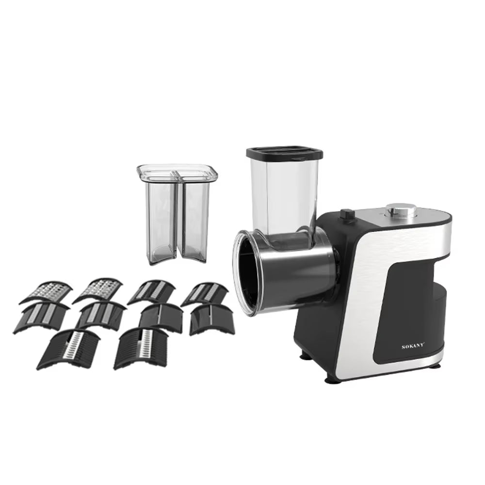 220V Electric Vegertable Cutter with 5Set Stainless Steel Blade 1000W Multifunction Potato Cucumber Carrot Slicer Food Processor