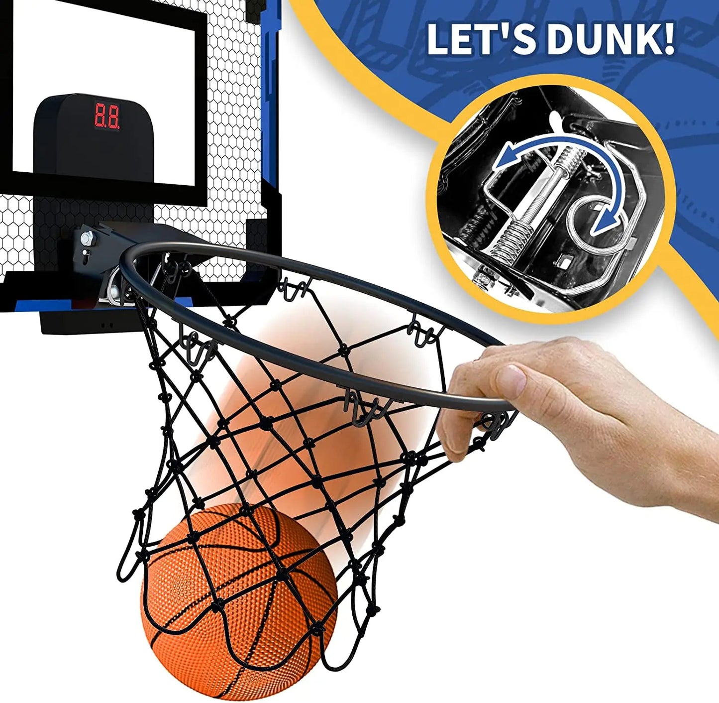 Aro de baloncesto de pared para entrenamiento en interiores