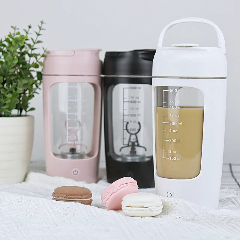 Vaso mezclador de proteínas eléctrico con almacenamiento de polvo