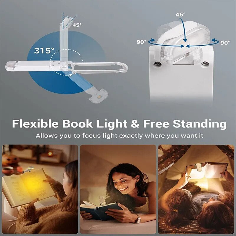 Mini luz de lectura con clip LED
