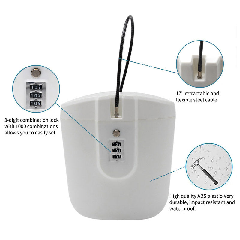 ポータブルセーフボックス 2L 3桁コンビネーションロック