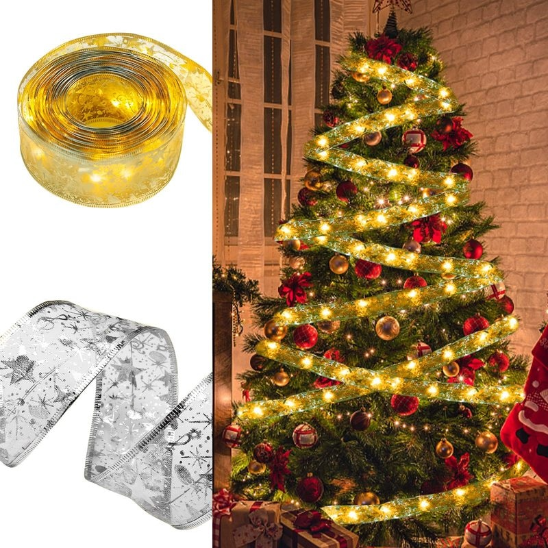 LED ストリング クリスマス リボン ライト
