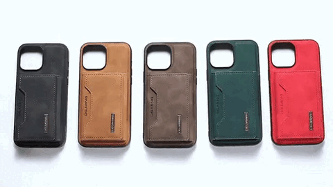 2 in 1 取り外し可能な iPhone レザーケース ウォレットとカードホルダー