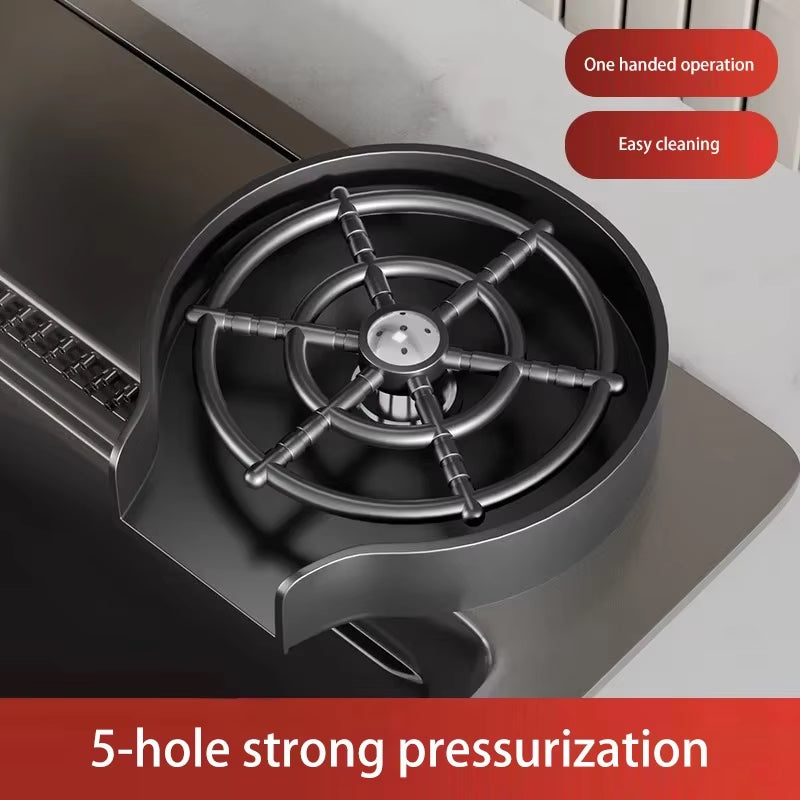 High-Pressure Cup Washer Automatic Rotating Kitchen Sink Vegetable Basin Home Coffee Milk Tea Shop Bar Cup Making