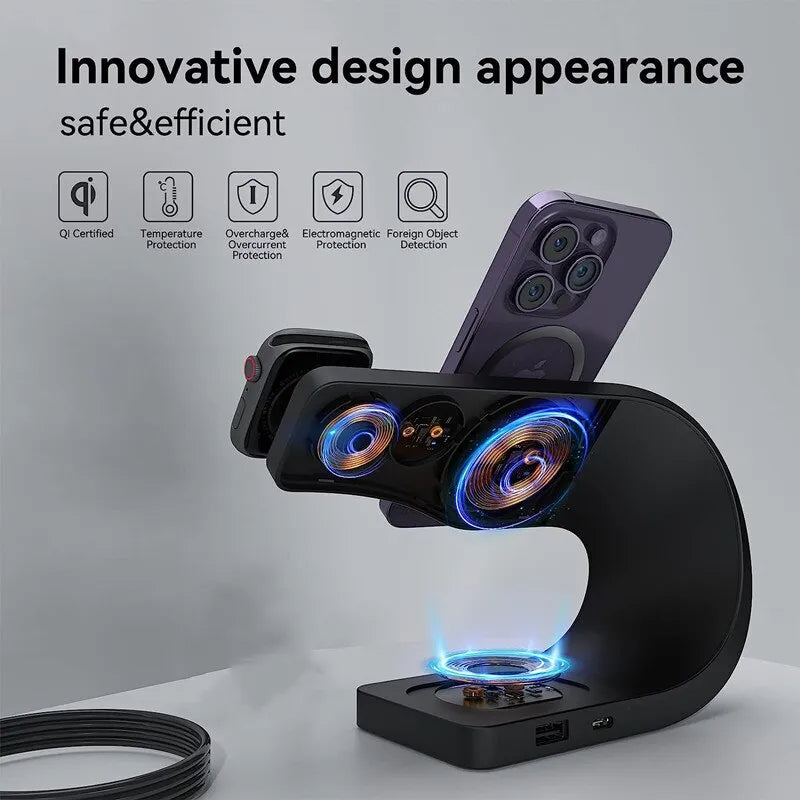 マグネット式ワイヤレス充電スタンド 15W