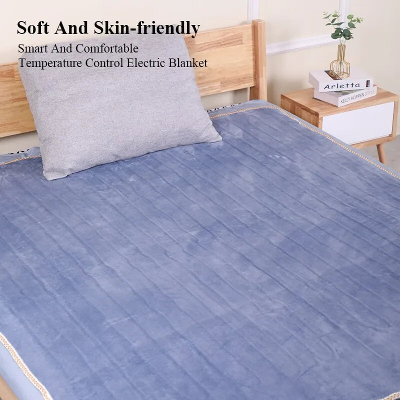 Manta térmica suave de forro polar para invierno, cálida y eléctrica.