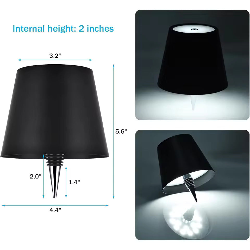 Lámpara de mesa LED con forma de botella