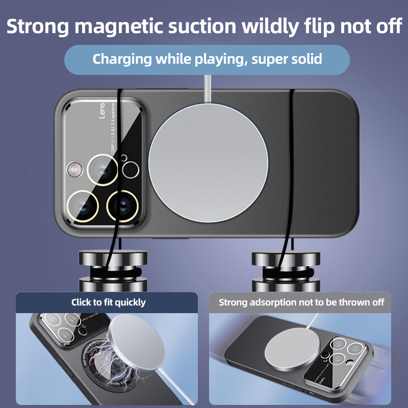 Funda magnética para iPhone con protección para la cámara