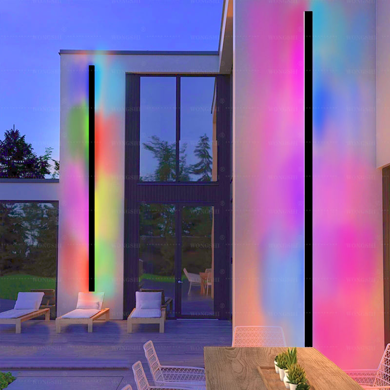 Aplique de pared RGB para exterior, impermeable, IP65, 30 cm, 10 W