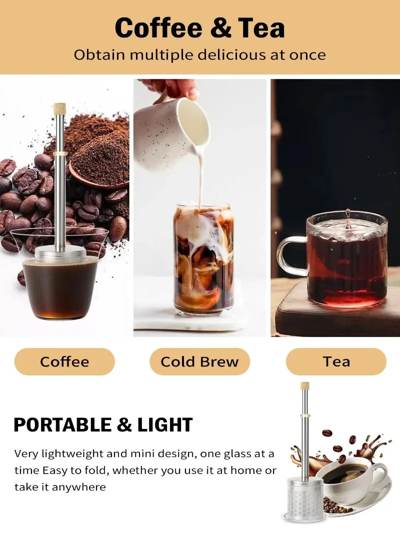 Filtro reutilizable de acero inoxidable para café y té