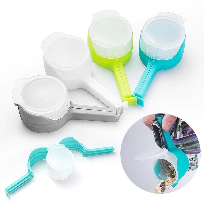 Seal Pour Food Storage Bag Clip Snack Sealing Clip Fresh Keeping Sealer Clamp Plastic Helper Food Saver Travel Kitchen Gadgets