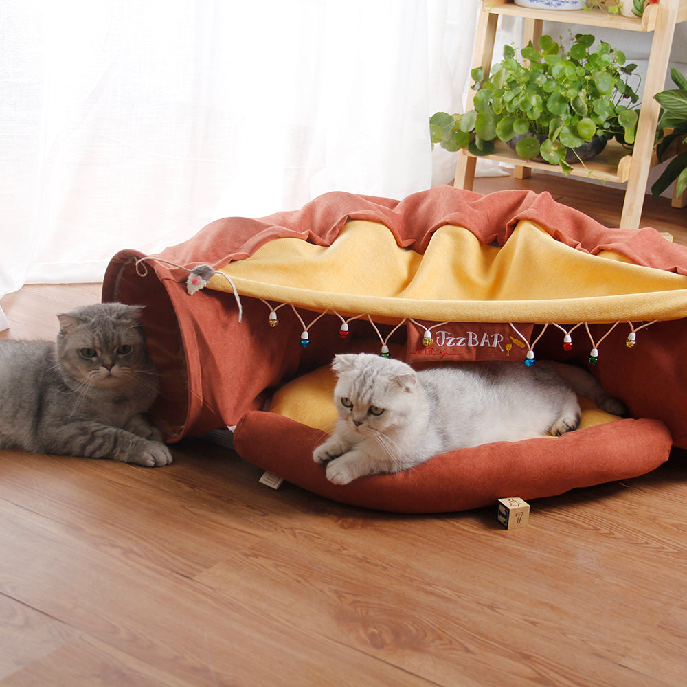Juguete de túnel interactivo para gatos