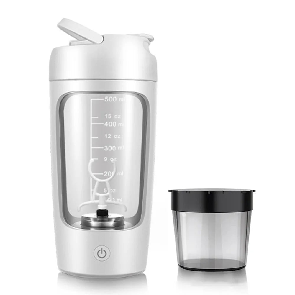 Vaso mezclador de proteínas eléctrico con almacenamiento de polvo
