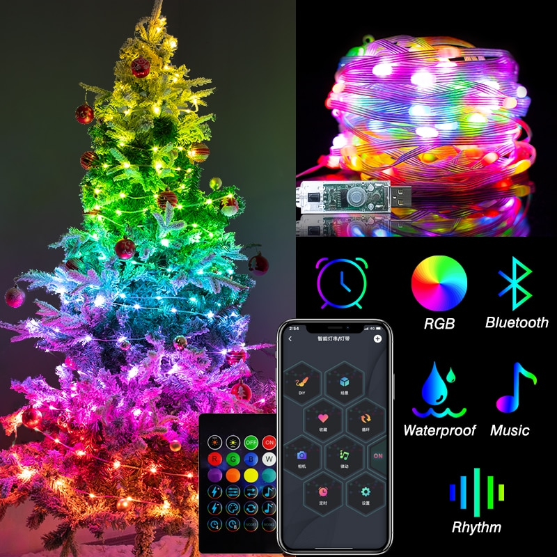 Luces LED para árbol de Navidad con control total