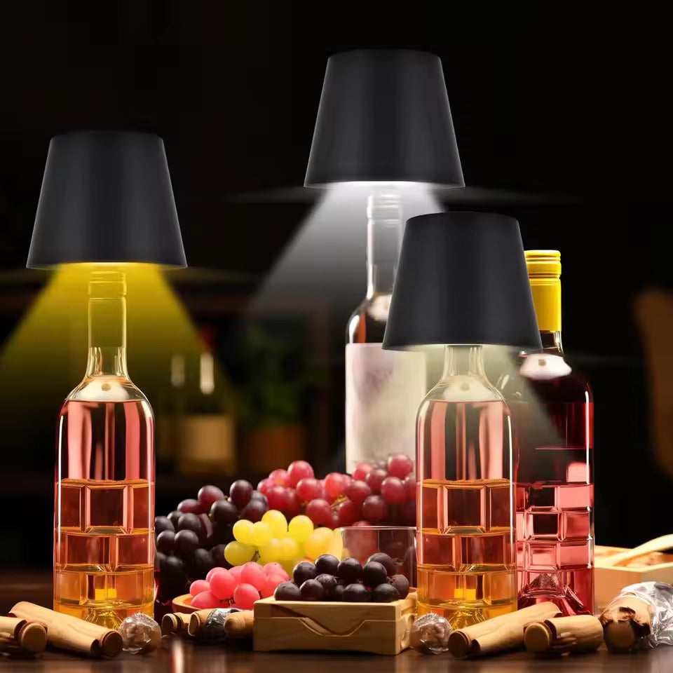Lámpara de mesa LED con forma de botella