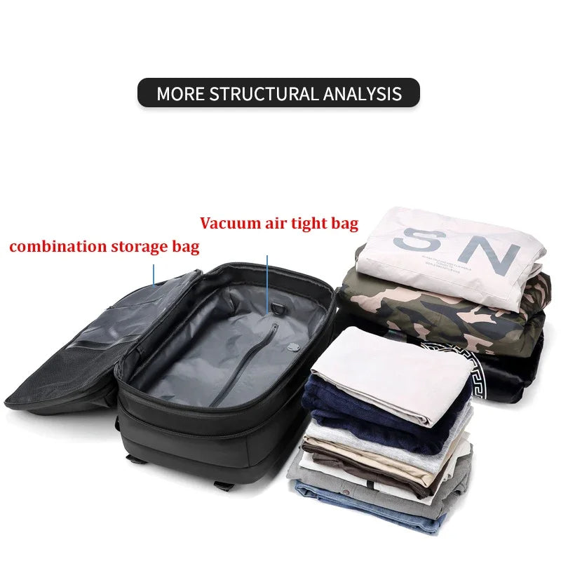 Mochila de viaje al vacío