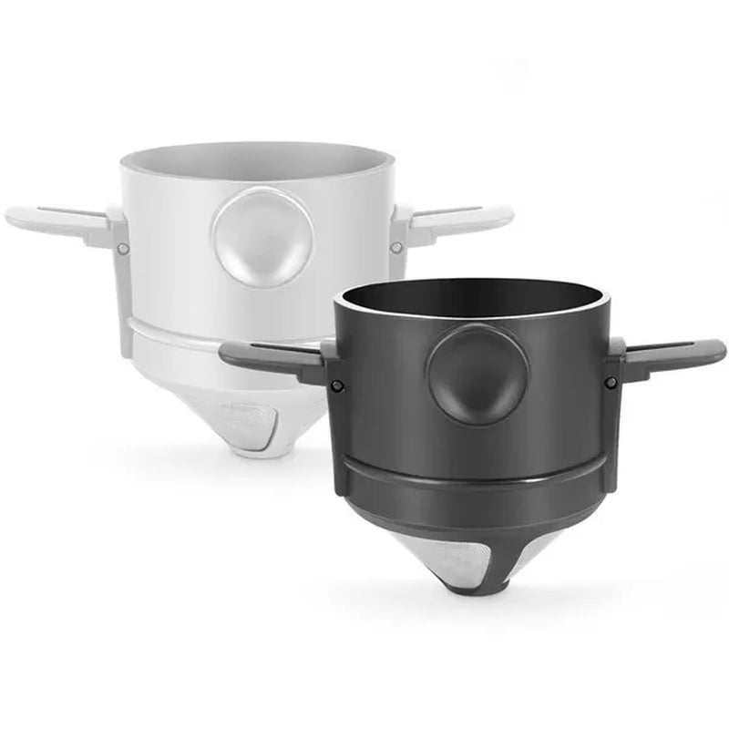 Portable Coffee Filter Stainless Steel Drip Coffee Tea Holder Reusable Coffee Dripper Household Drinkware Drop Filter Stainless Steel Filter Cup