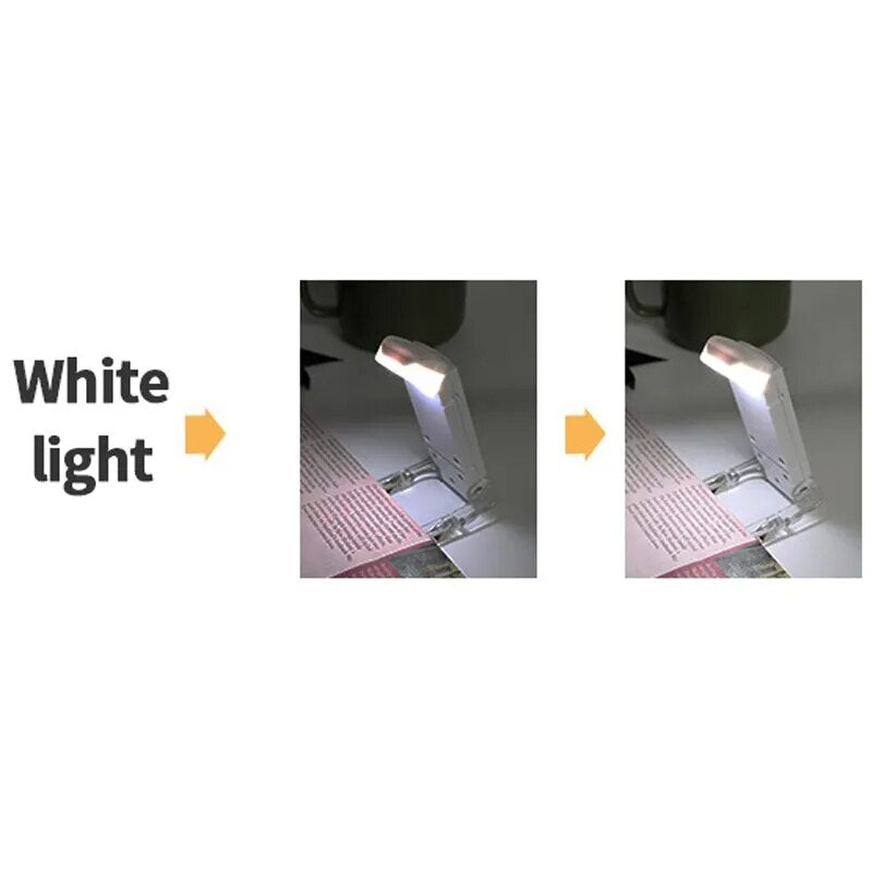Mini luz de lectura con clip LED