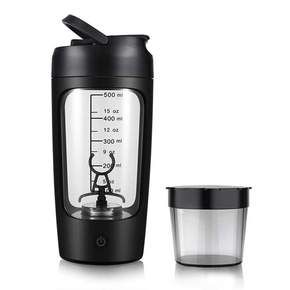 Vaso mezclador de proteínas eléctrico con almacenamiento de polvo
