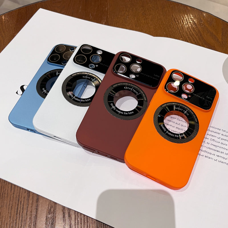 Funda magnética para iPhone con protección para la cámara