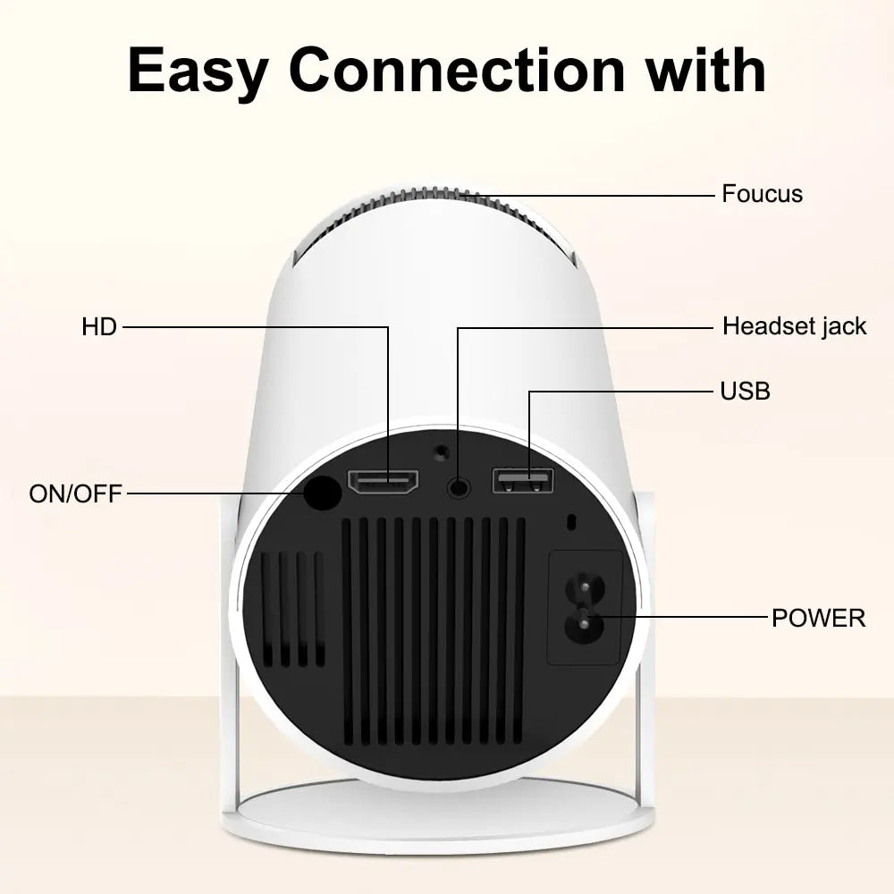HY300 ミニプロジェクター 4K Android 11 WIFI6 BT5.0