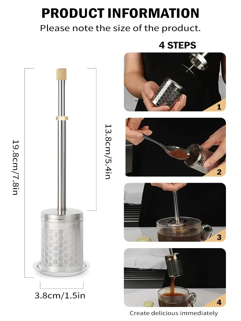 Filtro reutilizable de acero inoxidable para café y té