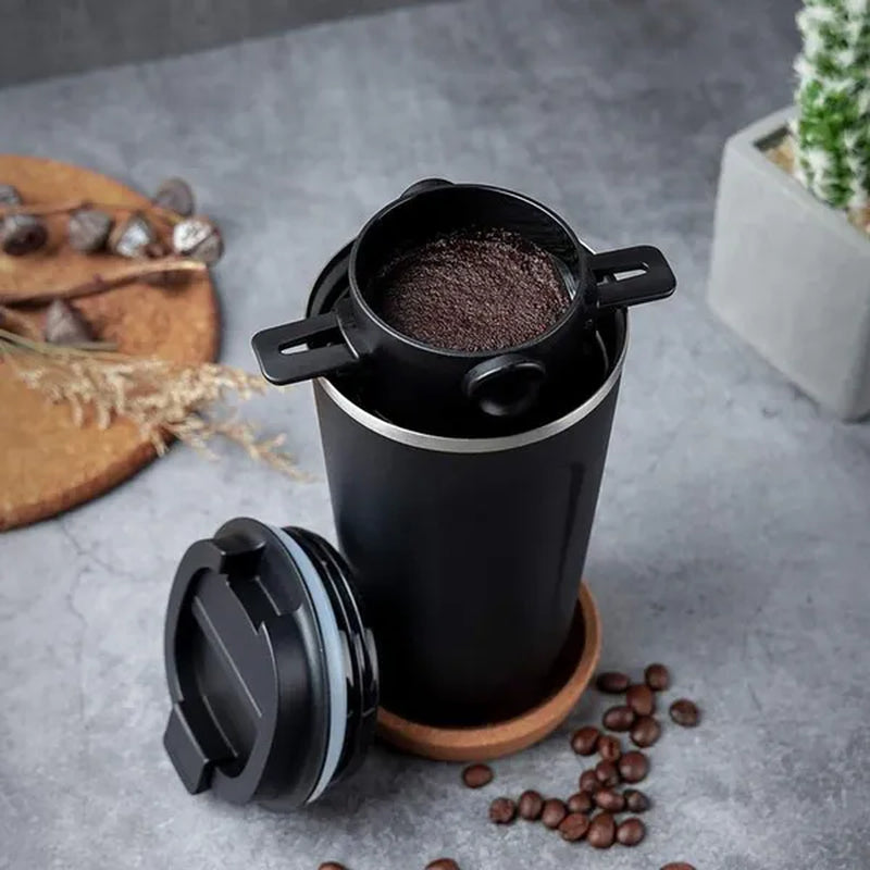 Portable Coffee Filter Stainless Steel Drip Coffee Tea Holder Reusable Coffee Dripper Household Drinkware Drop Filter Stainless Steel Filter Cup