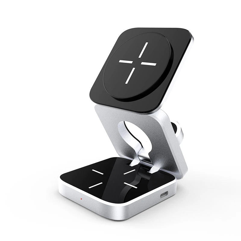 Cargador inalámbrico portátil plegable 3 en 1