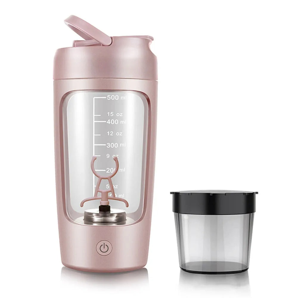 Vaso mezclador de proteínas eléctrico con almacenamiento de polvo
