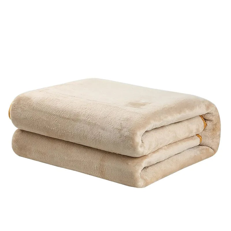 Manta térmica suave de forro polar para invierno, cálida y eléctrica.
