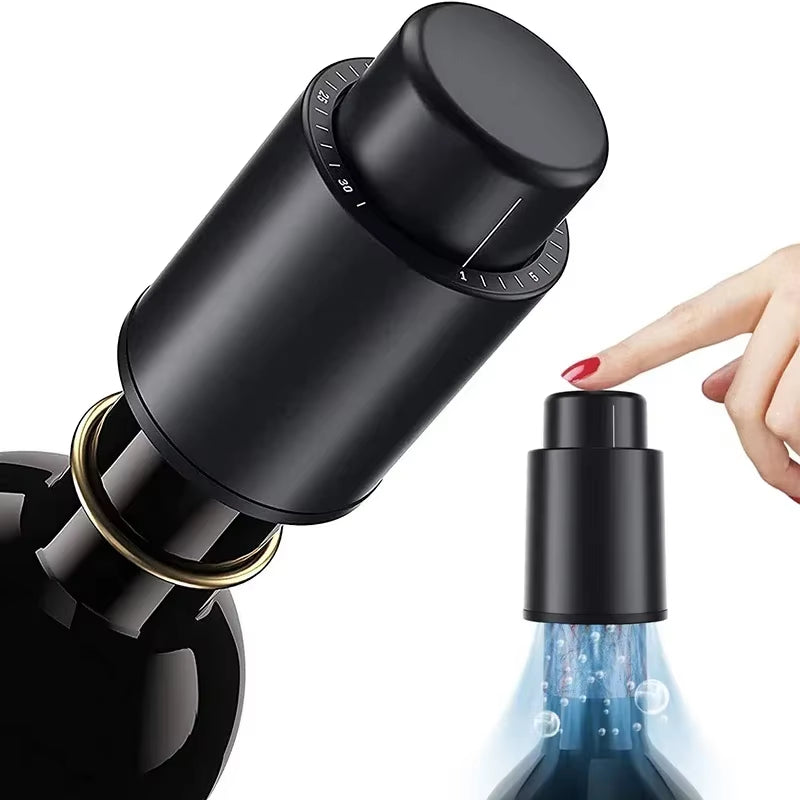 Vacuum Wine Bottle Cap Stopper Sealed Storage Vacuum Memory Wine Stopper Push Style Bar Tool Kitchen Red Wine Bottle Accessories