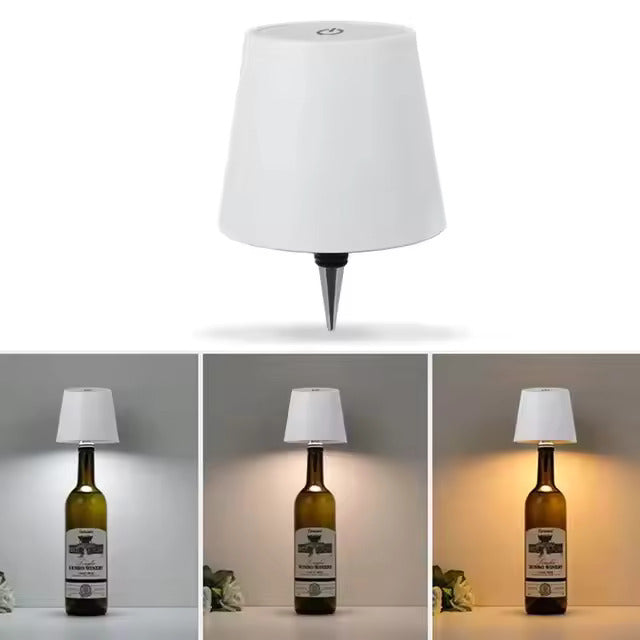 Lámpara de mesa LED con forma de botella