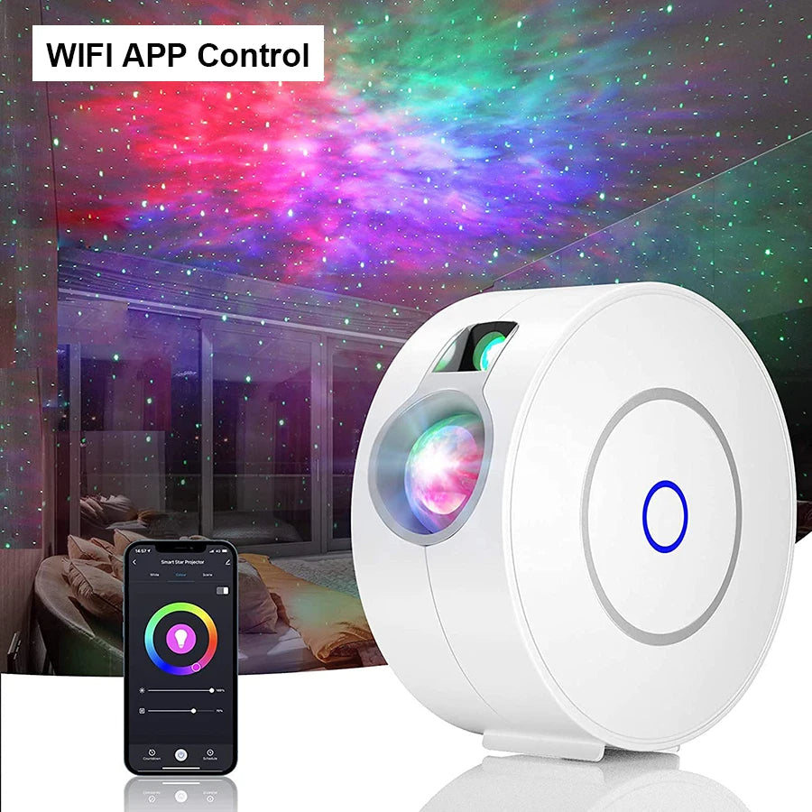 Proyector de luz nocturna inteligente Tuya WiFi Aurora Galaxy Star