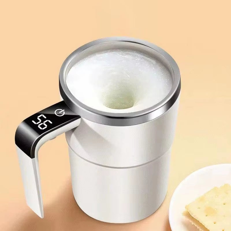 Automatic Mix Stirring Coffee Mugs Portable Automatic Mixing Cup Rechargeable Self Stirring with LCD Display Coffee Cup Mixer
