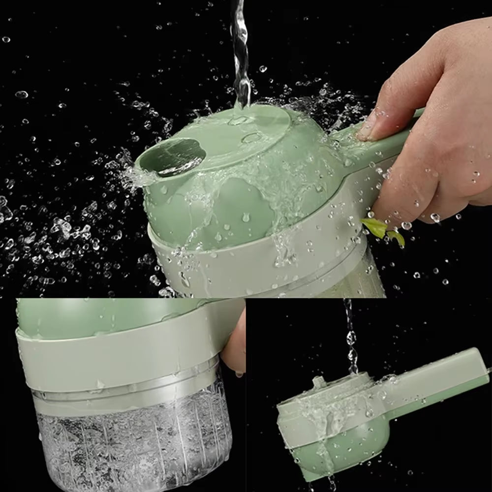 New Multi-Functional Vegetable Cutter Wireless Electric Garlic Beater Cut Onion Chili Processor Handheld Gatling Cooking Machine