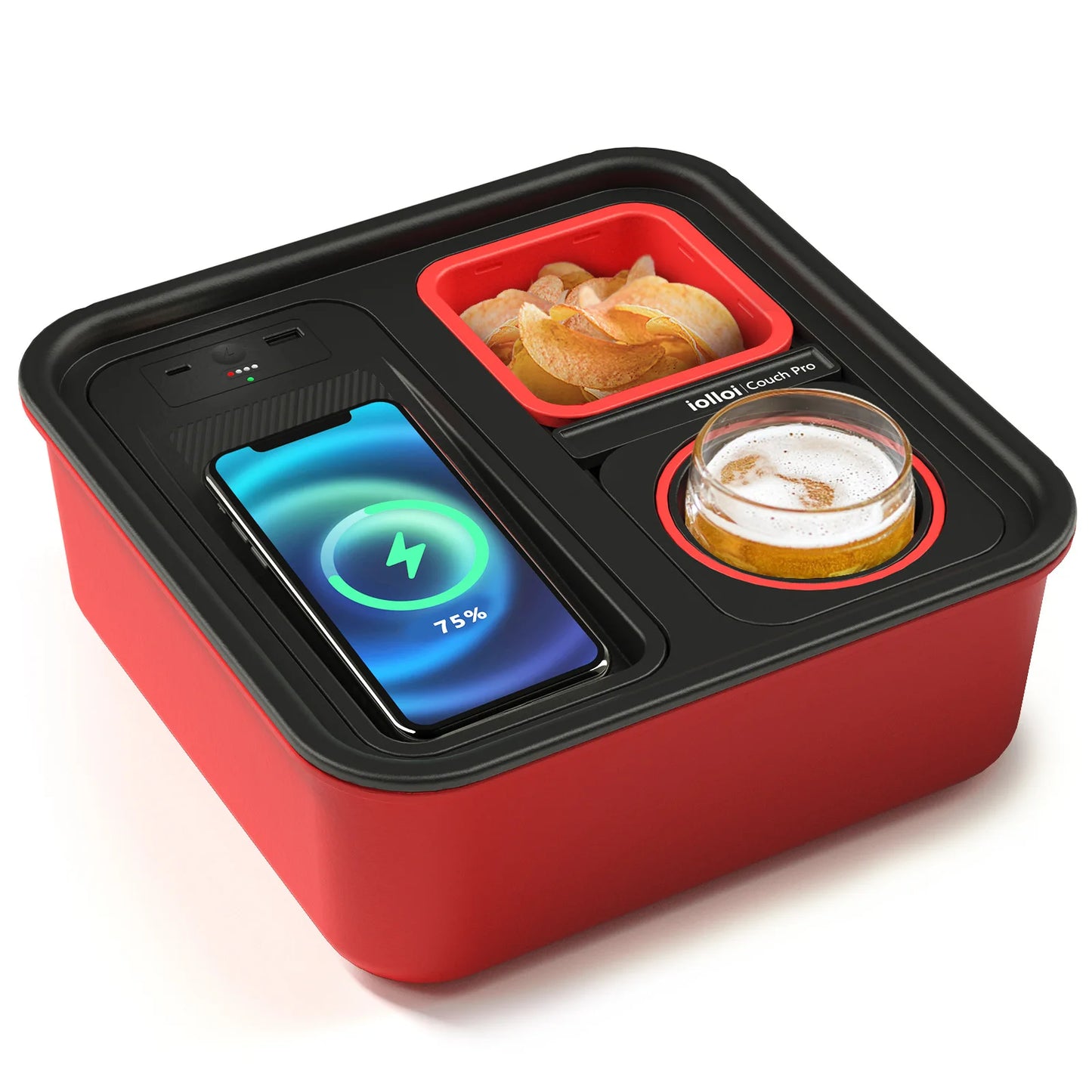 Choie Fun Outdoor Anti-Falling Cup Holder New Multi-Function Snack Box Storage Wireless Charging Mobile Power Food Boxs