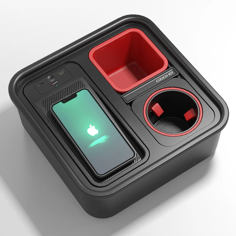 Choie Fun Outdoor Anti-Falling Cup Holder New Multi-Function Snack Box Storage Wireless Charging Mobile Power Food Boxs
