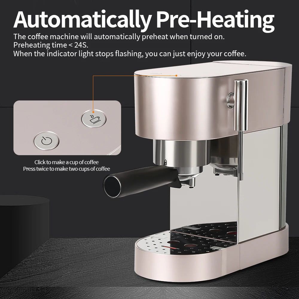 20 Bar Professional Expresso Coffee Maker Personal Espresso Coffee Machine for Home Use